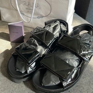Prada Patent Leather Sandals